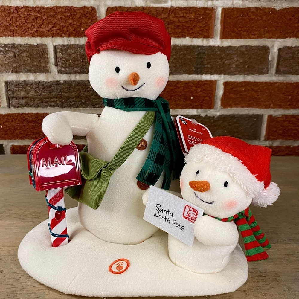 2018 Hallmark Techno‎ Jingle Pals SPECIAL DELIVERY Singing Snowmen Plush RARE